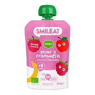 SMILEAT POUCH SABOR YOGUR Y FRAMBUESA 100G