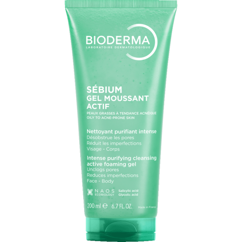 BIODERMA SEBIUM GEL MOUSSANT ACTIF  1 TUBO 200 ML