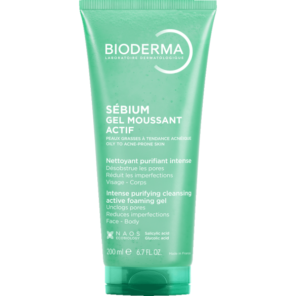 BIODERMA SEBIUM GEL MOUSSANT ACTIF  1 TUBO 200 ML