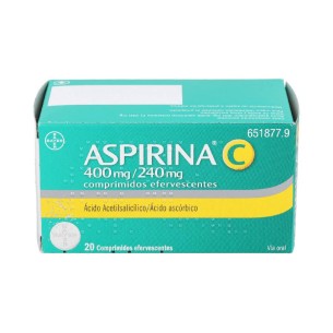 ASPIRINA C EFERVESCENTE 20 COMPRIMIDOS
