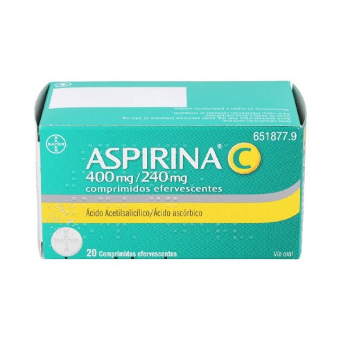 ASPIRINA C EFERVESCENTE 20 COMPRIMIDOS