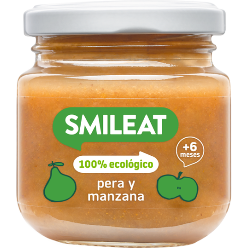 SMILEAT  1 TARRITO 130 G SABOR PERA Y MANZANA