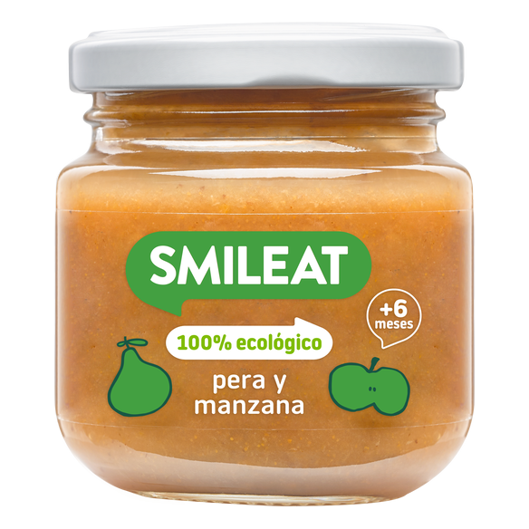 SMILEAT  1 TARRITO 130 G SABOR PERA Y MANZANA