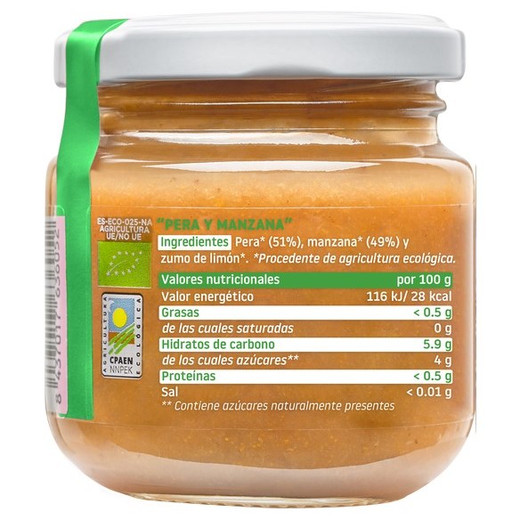 SMILEAT  1 TARRITO 130 G SABOR PERA Y MANZANA