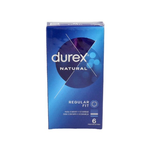 PRESERVATIVOS DUREX NATURAL PLUS EASY ON 6 U
