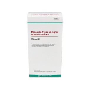 MINOXIDIL VIÑAS 50 MG/ML SOLUCION CUTANEA 2 FRASCOS 120 ML