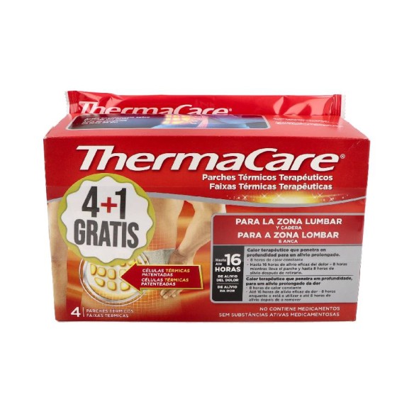 THERMACARE PARCHE TERMICO ZONA LUMBAR CADERA  4 PARCHES