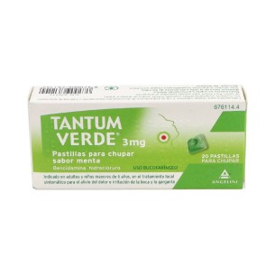 TANTUM VERDE 3 MG 20 PASTILLAS