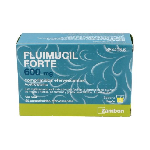 FLUIMUCIL FORTE 600 MG 20 COMPR EFERVESCENTES