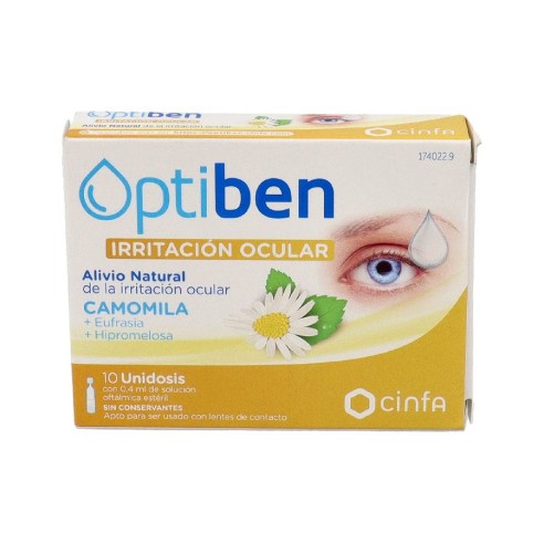 OPTIBEN OJOS IRRITADOS 10 AMPOLLAS MONODOSIS