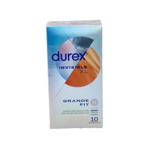 DUREX INVISIBLE XL PRESERVATIVOS 10 UNIDADES