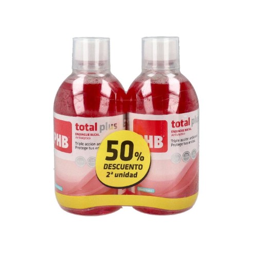 PHB TOTAL PLUS ENJUAGUE BUCAL  2 ENVASES 500 ML