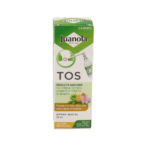 JUANOLA TOS SPRAY BUCAL  1 ENVASE 120 ML SABOR MIEL MENTOLAD