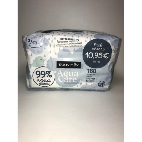 SUAVINEX TOALLITAS AQUA ULTRASENSITIVE 180 TOALLITAS