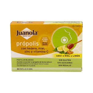 JUANOLA PROPOLIS HIEDRA PASTILLAS MIEL LIMON  24 PASTILLAS