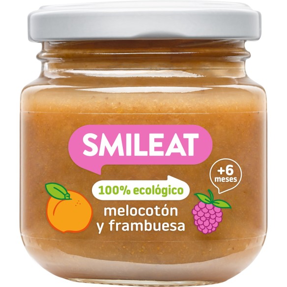 SMILEAT  1 TARRITO 130 G SABOR MELOCOTON Y FRAMBUESA