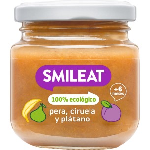 SMILEAT  1 TARRITO 130 G SABOR PERA CIRUELA Y PLATANO