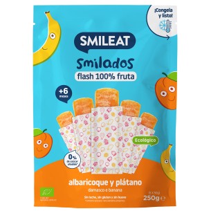 SMILEAT SMILADO ALBARICOQUE Y PLATANO FLASH FRUTA 5 UNIDADES