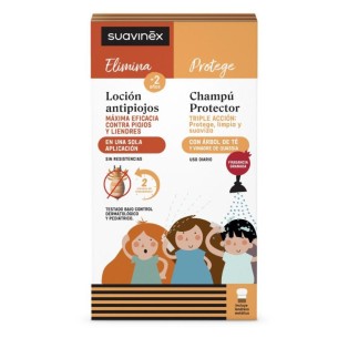 SUAVINEX SET ANTIPIOJOS LOCION  CHAMPU PROTECTOR ARBOL DEL