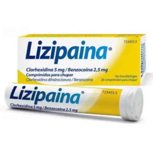 LIZIPAINA CLORHEXIDINA/BENZOCAINA 5/2.5 MG 20...