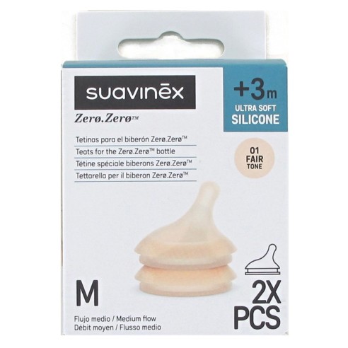 TETINA SILICONA FLUJO MEDIO M SUAVINEX ZERO...