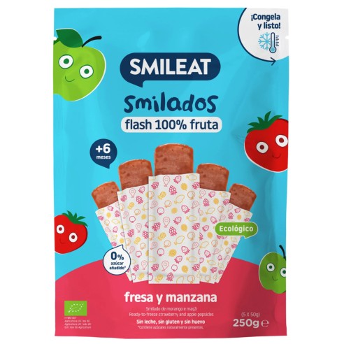 SMILADOS FRESA Y MANZANA 5 UD X 50 G 6MESES