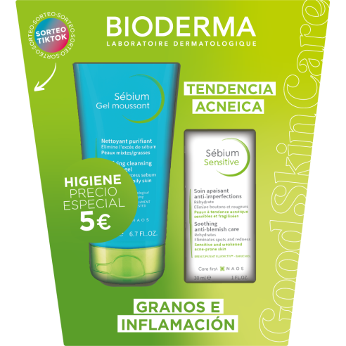BIODERMA PACK SEBIUM SENSITIVEGEL MOUSSANT