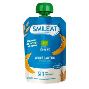 SMILEAT POUCH ECO SABOR YOGUR Y AVENA 1 BOLSA 100 G