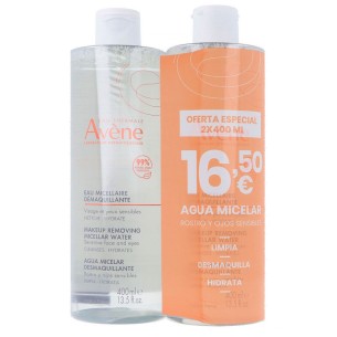 AVÈNE DUPLO AGUA MICELAR DESMAQUILLANTE 2X 400 ML