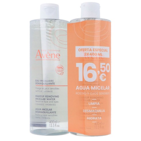 AVÈNE DUPLO AGUA MICELAR DESMAQUILLANTE 2X 400 ML