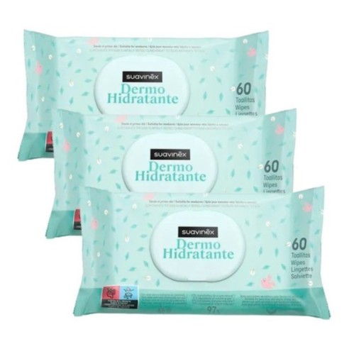 SUAVINEX TOALLITAS DERMOHIDRATANTES 3 ENVASES...